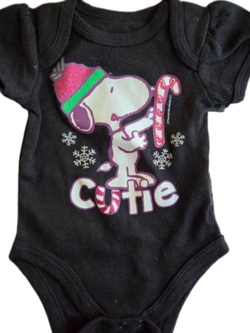2 New Christmas Snoopy Theme Newborn Onesies